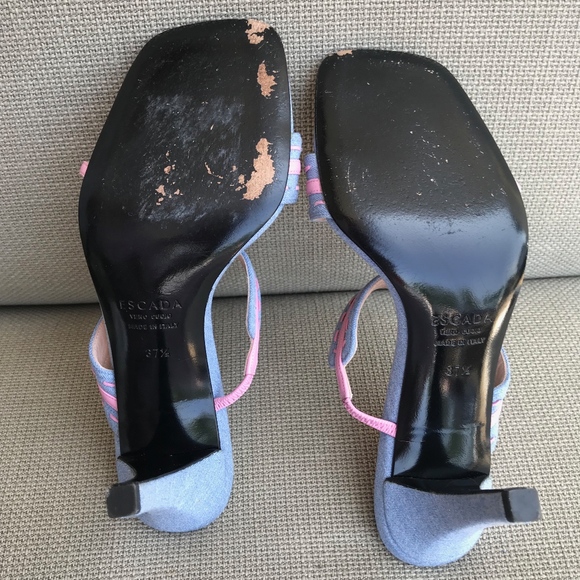 Vintage Escada Denim Mules - Picture 6 of 6